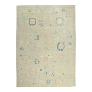 Modern Vintage Oushak Style Rug - 10'00 X 13'11 For Sale