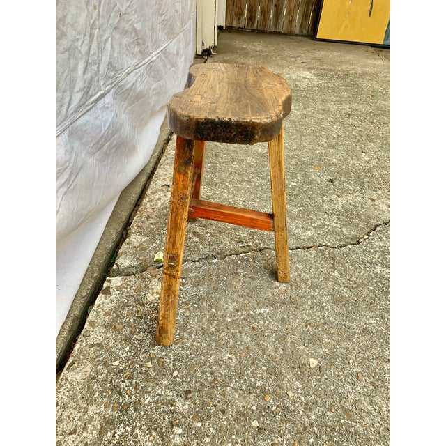 French Late 19th Century French Walnut Stool For Sale - Image 3 of 12