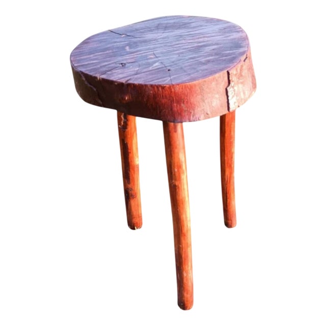 Brutalist Tripod Stool, 1950s For Sale