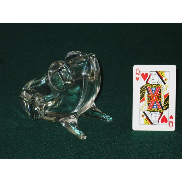 Mid 20th Century Glass Frog Paperweight Vintage Murano Italy Signed: Licio Zanetti Figurine For Sale - Image 14 of 14
