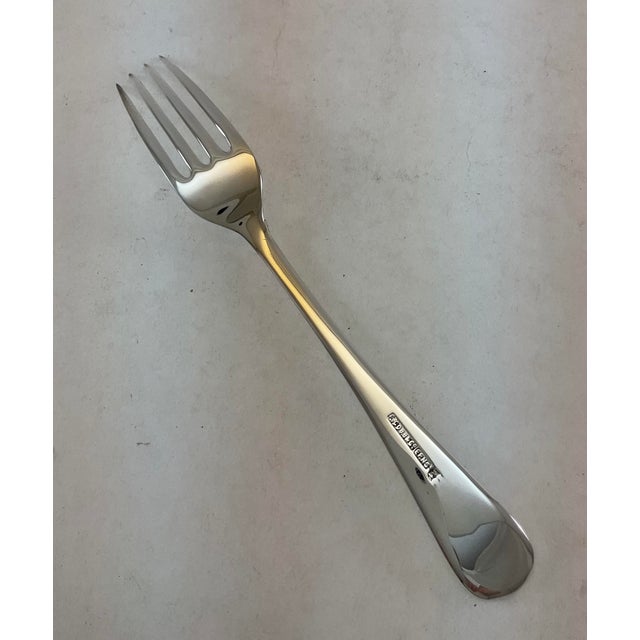 Silver 1980s Silver Dinner Fork, Feather Edge For Sale - Image 8 of 11