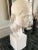 1960s Vintage life-size plaster of Paris bust of female figure supported by plaster base. The face is beautifully sculpted...