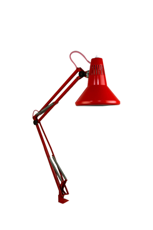 Red Adjustable Achitect Table Lamp by Tep, 1970s