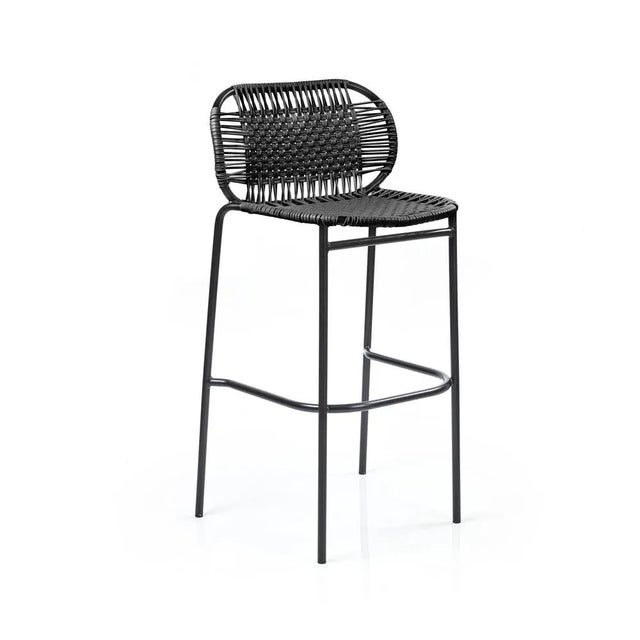 Black cielo bar stool by sebastian herkner materials: galvanized and powder-coated tubular steel. Pvc strings are made...