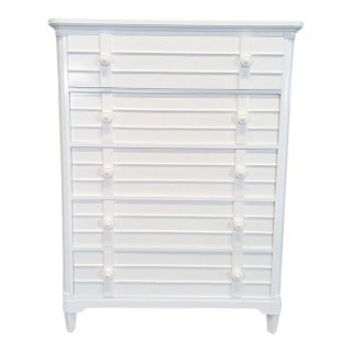 Stanley Furniture Cypress Grove White 5-Drawer Tall Dresser – Modern Classic Storage For Sale