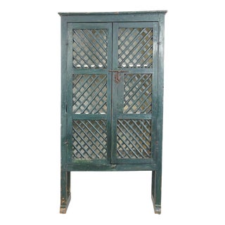 18th Century Spanish Green Cabinet For Sale