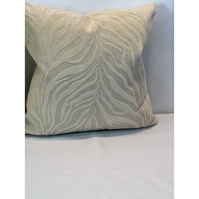 Contemporary Animal Print 20”x20” Feather/Down Pillows - A Pair For Sale - Image 3 of 4
