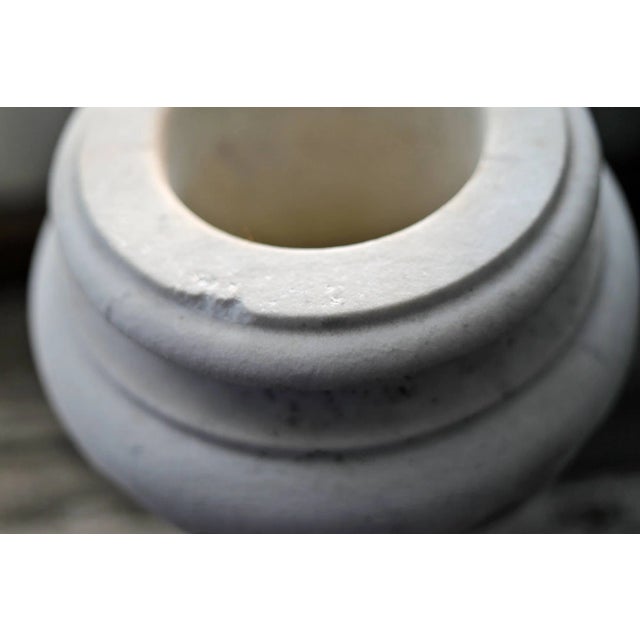 Stone Marble Urns Italian Neo-Classical Style - A Pair For Sale - Image 7 of 12