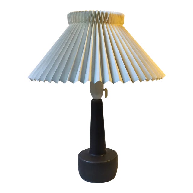 Mid-Century Grey Ceramic Table Lamp from Søholm, 1960s For Sale