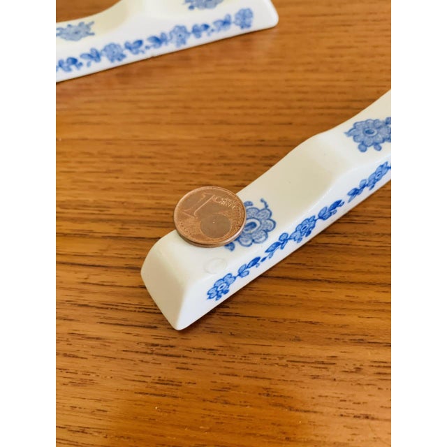 Vintage French Porcelain Knife Holders from Gien, 1940s, Set of 6 For Sale - Image 13 of 18