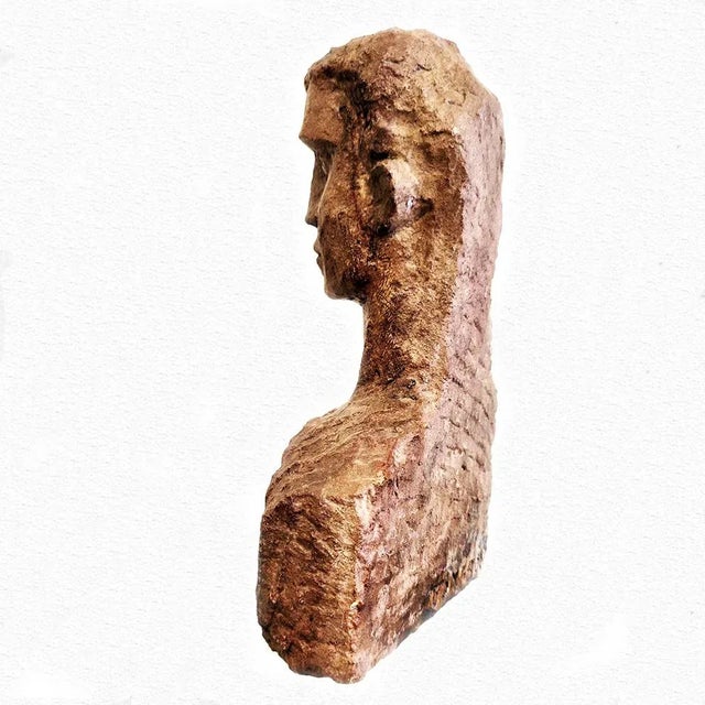 Toni Boni, Virile Bust, 1957, Terracotta Sculpture For Sale - Image 6 of 9