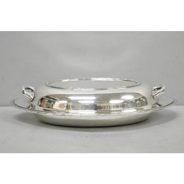 Victorian Vintage T&t Silver Plated Victorian Oval Vegetable Serving Platter W/ Drapes For Sale - Image 3 of 16