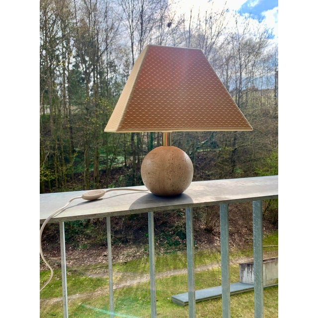 Mid-Century Modern Mid-Century Travertine Lamp, 1980s For Sale - Image 3 of 13