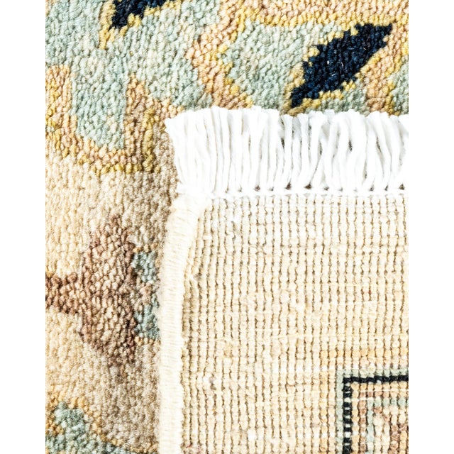 2000 - 2009 Eclectic, One-of-a-Kind Hand-Knotted Area Rug - Ivory, 9' 2" x 12' 3" For Sale - Image 5 of 8