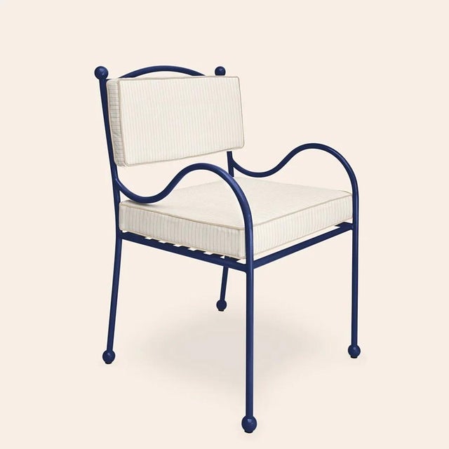 Metal Panarea Armchair in Stone and White Upholstery by Ceraudo, 2010s For Sale - Image 7 of 7