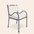 Metal Panarea Armchair in Stone and White Upholstery by Ceraudo, 2010s For Sale - Image 7 of 7