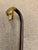 Striking 19th-century Spanish walking stick dating to circa 1870, featuring a beautifully shaped bent-wood shaft and an...