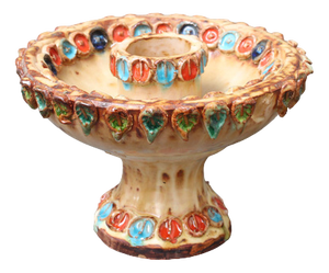 Vintage French Ceramic Candleholder by La Roue, 1960s