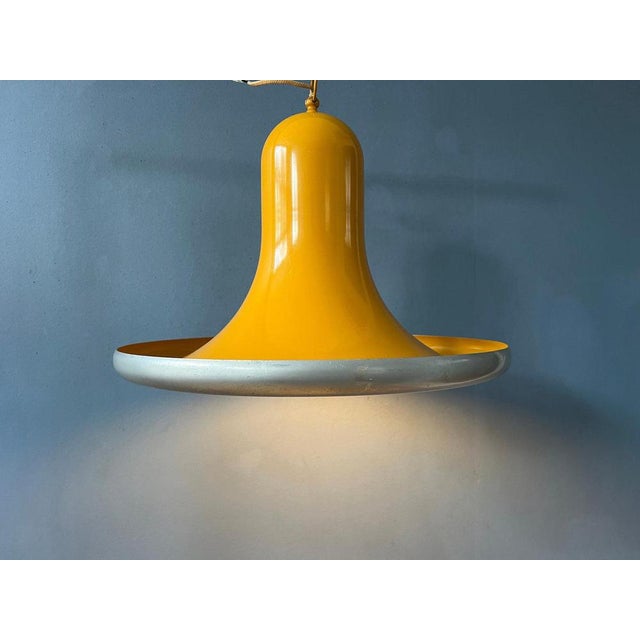 Mid-Century Space Age Ufo Yellow Pendant Lamp For Sale - Image 4 of 11