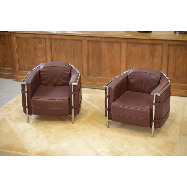 Armchairs in the style of Le Corbusier, 1970s, Set of 2 For Sale - Image 6 of 12