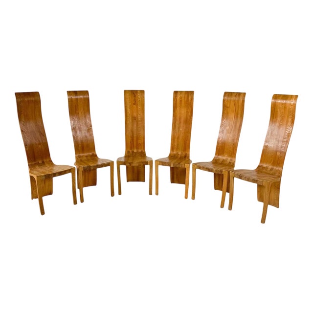Mid-Century Ash Dining Chairs by Walter Nielsen, 1970s, Set of 6 For Sale
