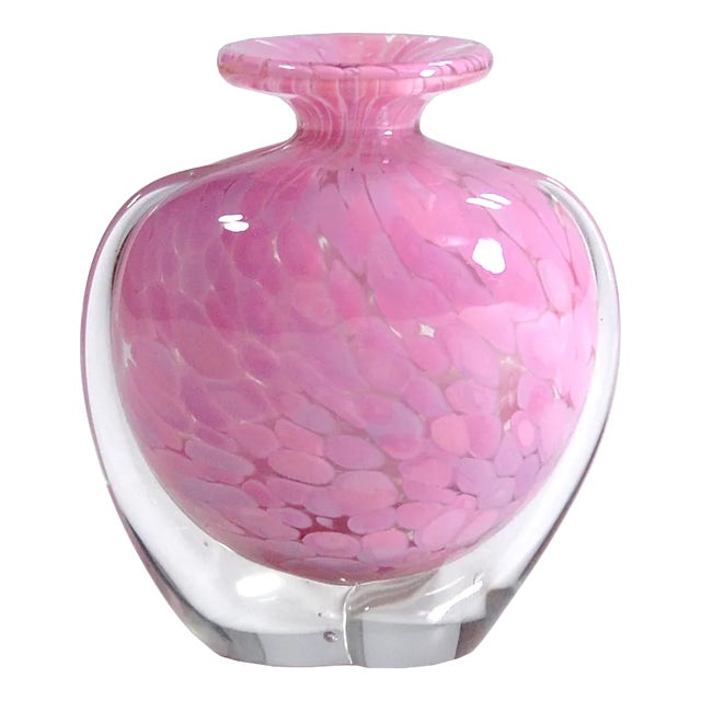 Small Vintage Glass Vase from Mdina, 1980s For Sale