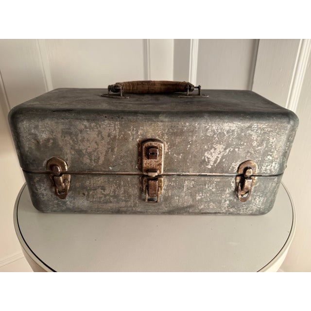 Mid 20th Century Mid-Century Metal Tackle Box | Chairish