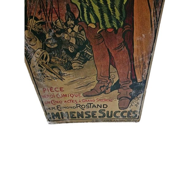Cyrano de Bergerac Poster on Wood by Charles Verneau For Sale - Image 4 of 6