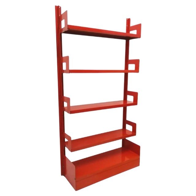 Vintage Metal Congresso Bookcase from Lips Vago, 1960s For Sale