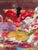 Early 21st Century Roberta Pruett Beasley Signed Original Mixed-Media Floral Collage Painting, Framed, 20.75" For Sale - Image 5 of 15