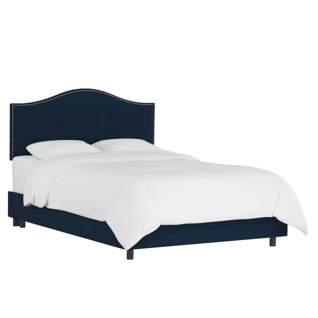 Textile Ashland Bed in Ink Classic Velvet, Queen For Sale - Image 7 of 7