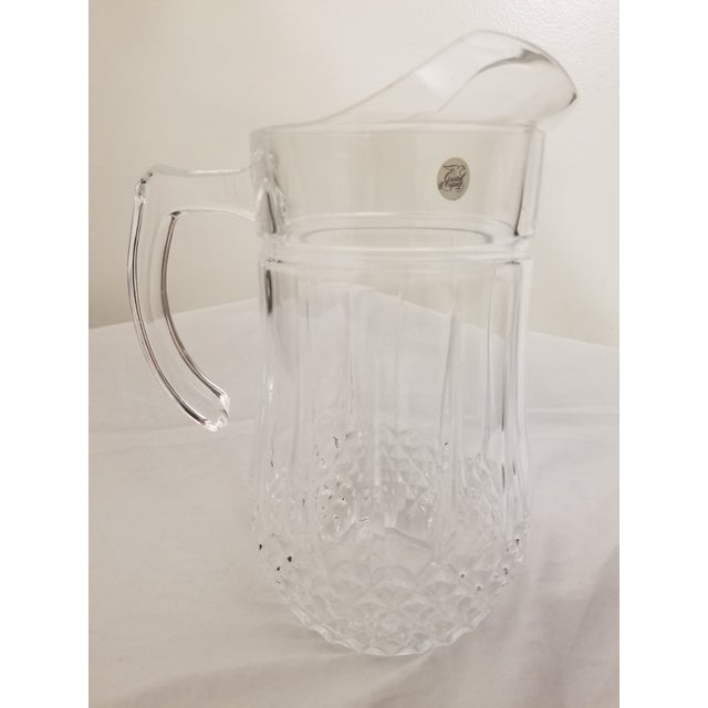 Vintage Crystal d'Arques-Durand Lead Crystal Pitcher For Sale - Image 10 of 10