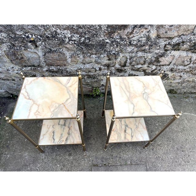 Marble Side Tables, 1950s, Set of 2 For Sale - Image 6 of 12