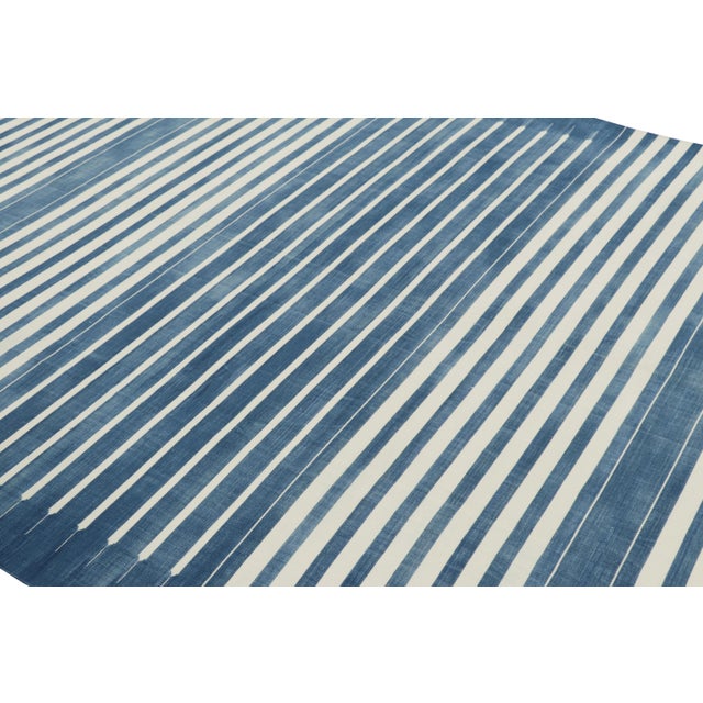 Handwoven in wool, a gift-sized Kilim from an innovative new contemporary flat weave collection by Rug & Kilim. On the...