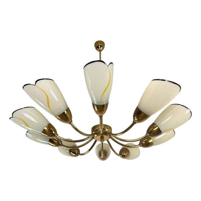 Large Mid-Century Modern Chandelier by Instala Děčín, 1960s For Sale