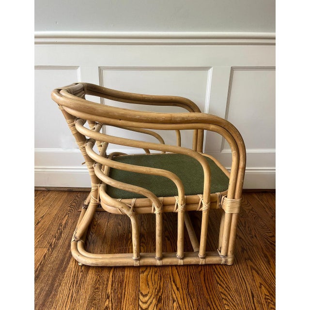 Wood Mid 20th Century Mid 20th Century Brown Jordan Rattan Lounge Chair For Sale - Image 7 of 9