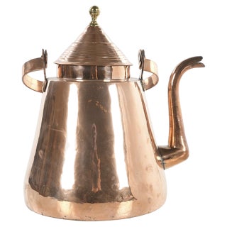 Copper Teapot with Handle For Sale