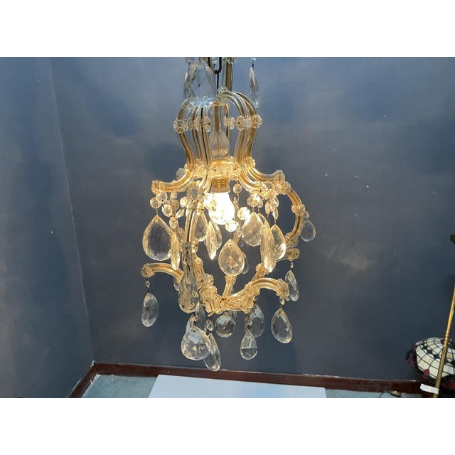 Vintage Maria Theresa Crystal Chandelier, 1950s For Sale - Image 10 of 11