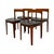 Mid-Century Modern Teak Dining Chairs Uk Import – Set of 4 Danish Modern Style Black Vinyl Side Chairs. For Sale - Image 12 of 12