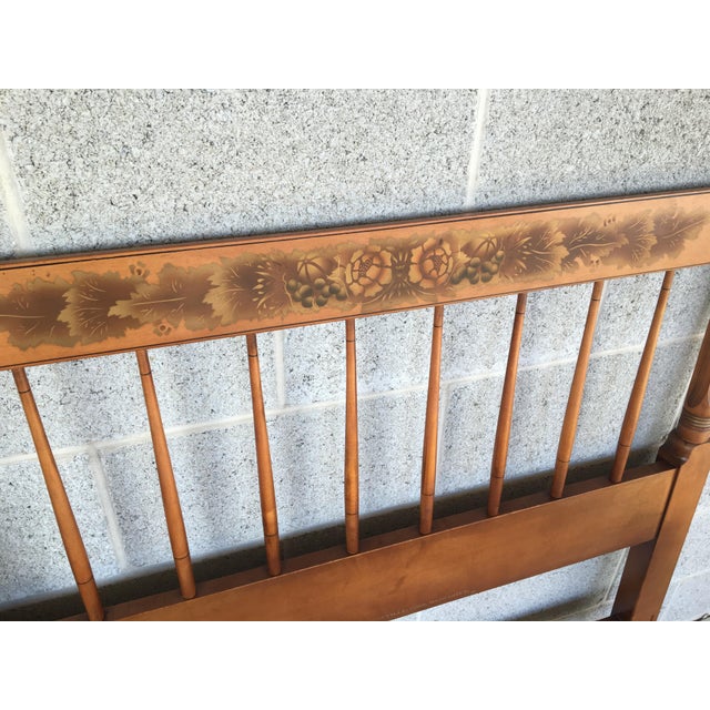 L. Hitchcock Harvest Maple Paint Decorated Twin Headboards a Pair Chairish