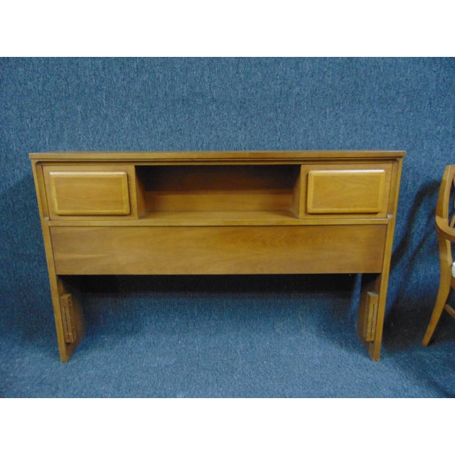 Broyhill Emphasis Mid Century Walnut Full Size Headboard For Sale In Philadelphia - Image 6 of 6