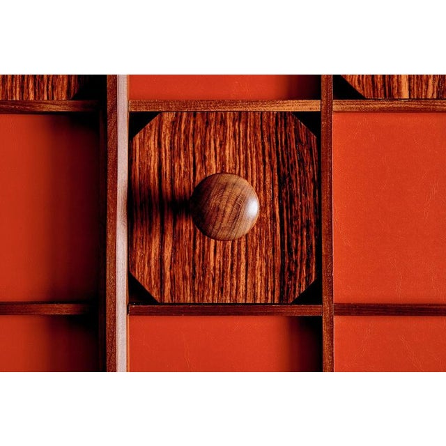 Wall Unit with Grid Structure, 1960s For Sale - Image 4 of 7