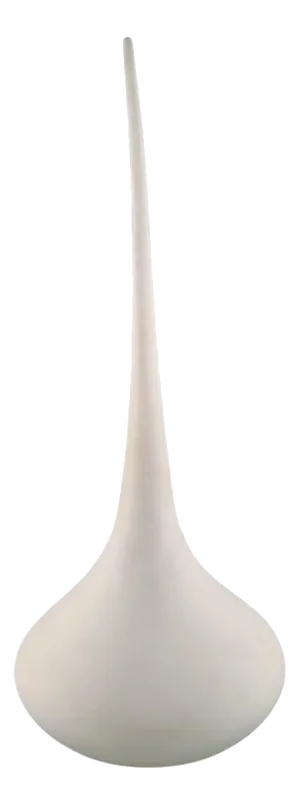 Matt White Colossal Drop-Shaped Murano Vase
