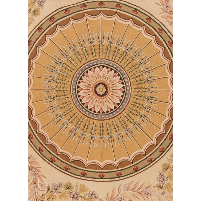 European inspired Aubusson handmade wool rug by Doris Leslie Blau. Size: 9'7" × 14'4" (292 × 436 cm). This stunning flat-...