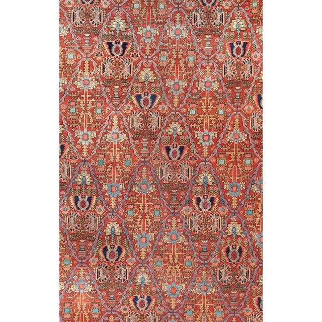 Antique 19th Century Persian Malayer Rug in All Over Geometric Design 7'6 X 11'2 For Sale - Image 4 of 9