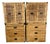 Vintage Pair of Woven Rattan Chest on Chest Dressers Boho Chic Campaign Style For Sale
