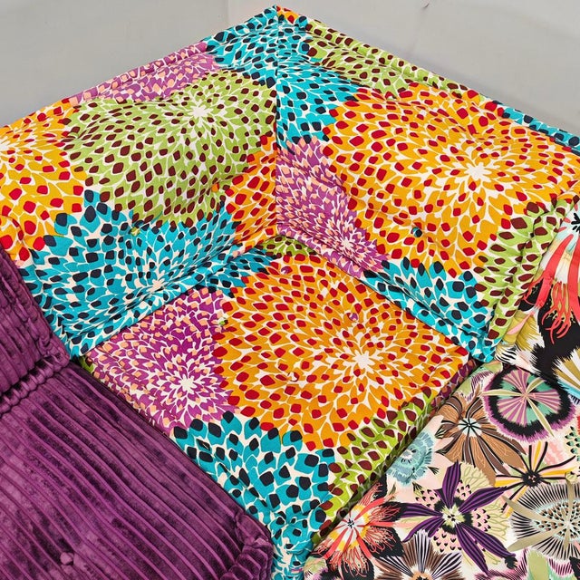 Textile Modular Sofa Mah Jong Elements by Missoni, Hans Hopfer for Roche Bobois, Set of 12 For Sale - Image 7 of 18