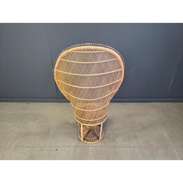 1970s Vintage Wicker Peacock Chair, 1970s For Sale - Image 5 of 14