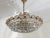Large Brutalist Crystal & Gilded Brass Chandelier from Palwa For Sale - Image 9 of 12