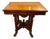 Early 20th Century Walnut Victorian Eastlake Parlor Table With Carved Details For Sale
